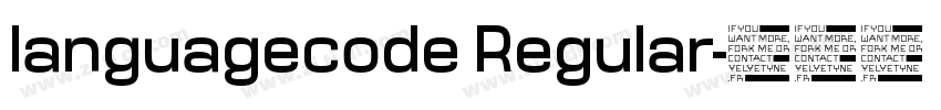 languagecode Regular字体转换